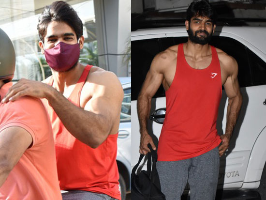 Kartikeya on bike post Gym session in Hyderabad